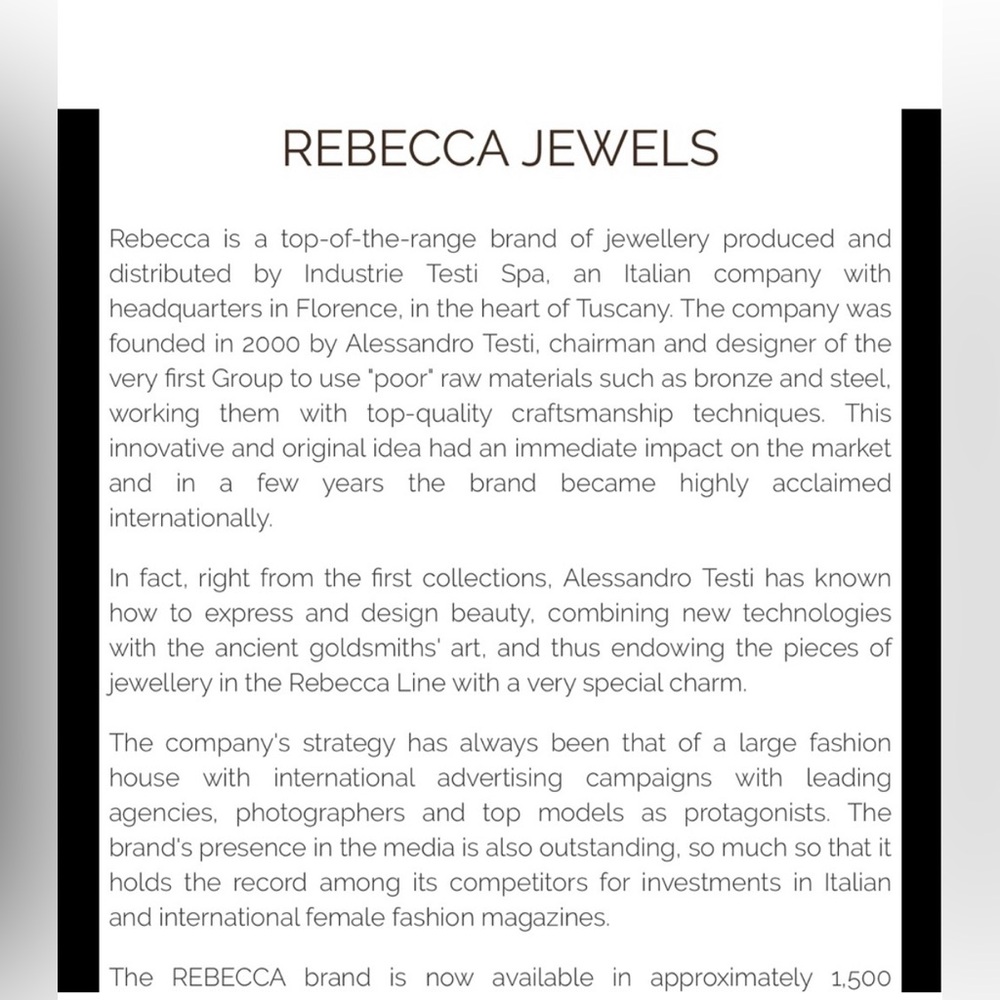 Rebecca Italian Designer Rose Gold & Silver Necklace - Picture 6 of 6